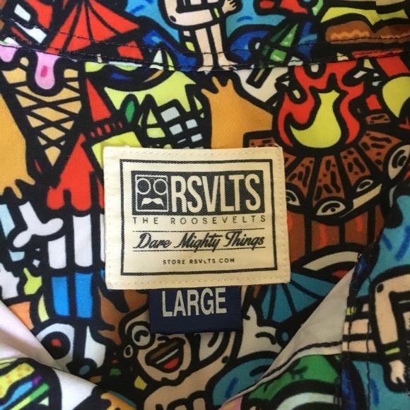 RSVLTS The Roosevelts Dare Mighty Things Darty in the USA Casual Button Shirt - Picture 8 of 14